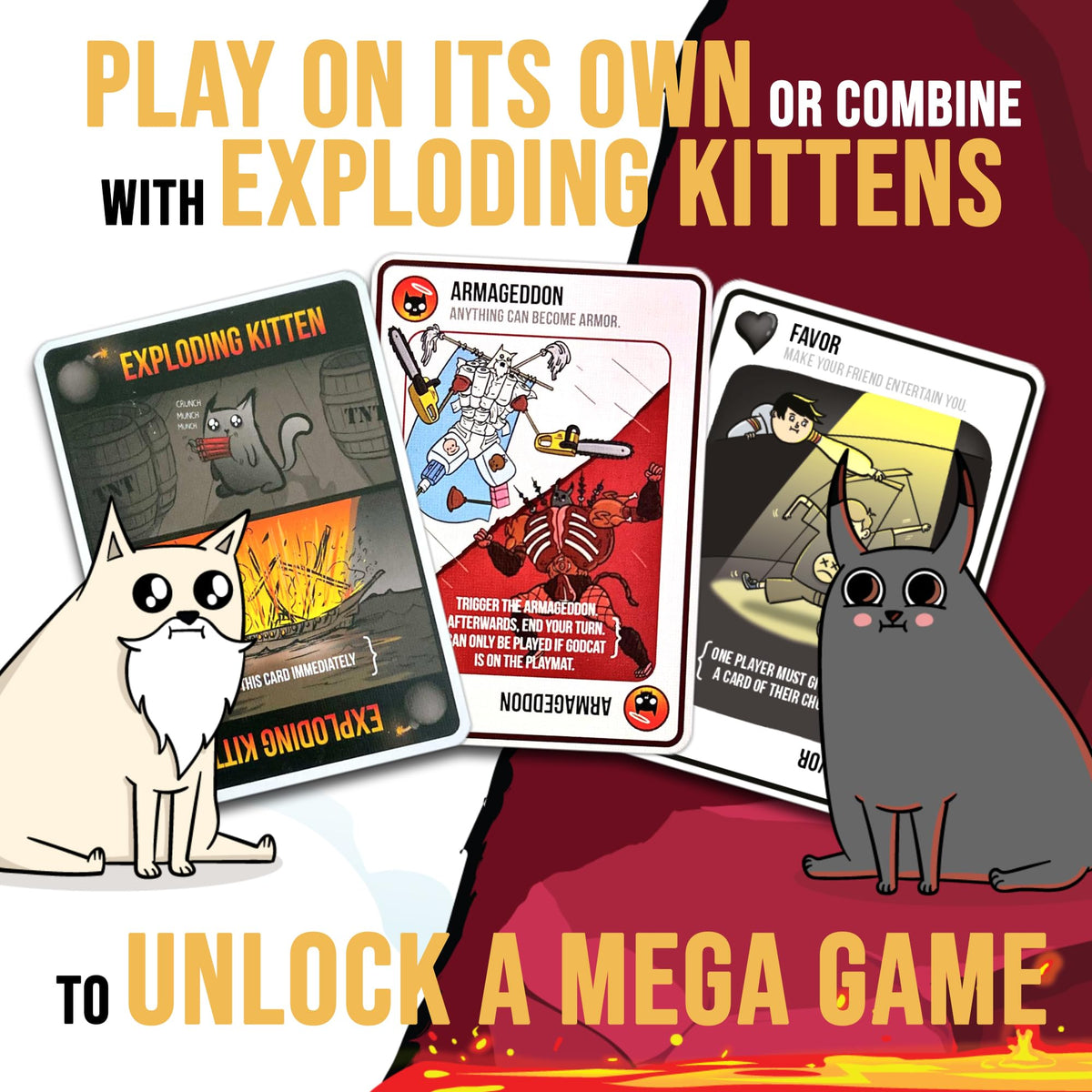 Exploding Kittens Good vs Evil Netflix-inspired artwork for fans