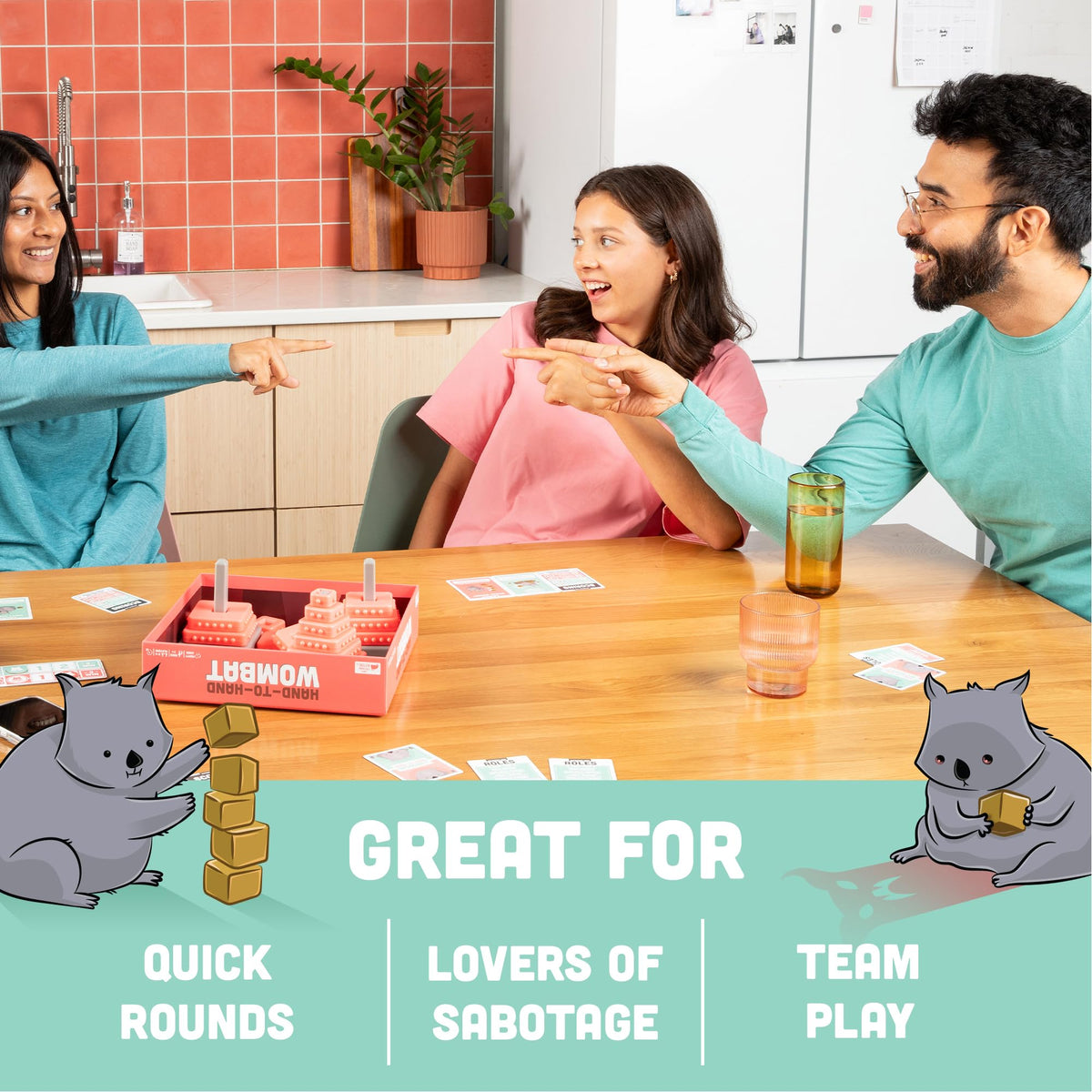 Exploding Kittens Hand to Hand Wombat ideal for game nights with family