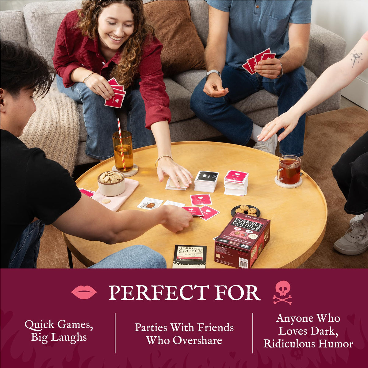 Exploding Kittens Horrible Couple compromise cards invite playful debates and creativity.