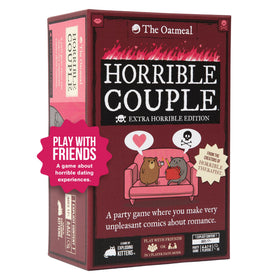 Exploding Kittens Horrible Couple Extra Horrible Edition box for quick, chaotic game nights.