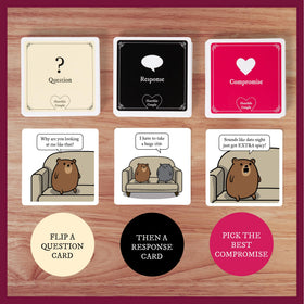 Exploding Kittens Horrible Couple answer cards fuel witty, unexpected punchlines.