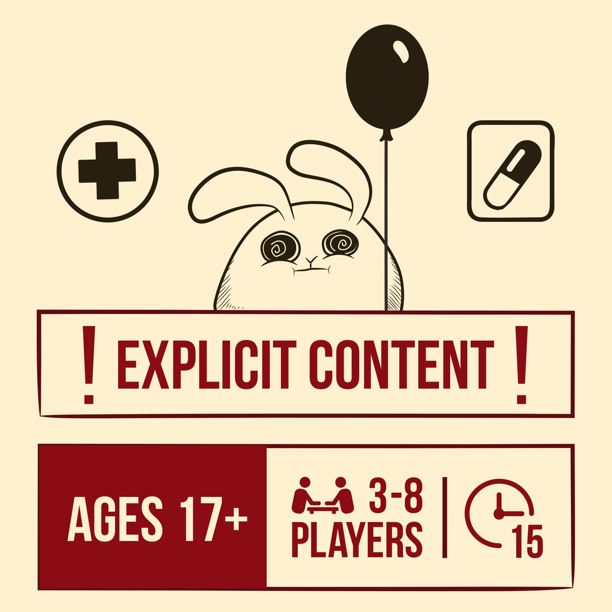 Exploding Kittens Horrible Therapist poster display highlighting party-ready visuals