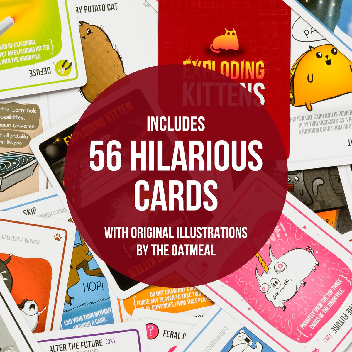 Exploding Kittens Original Edition card deck for fast play sessions