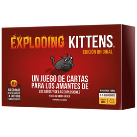 Exploding Kittens Original Spanish Edition cards illustrations for lively, family-friendly game nights.