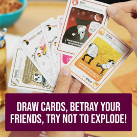Exploding Kittens Party Pack action cards bring playful sabotage and surprises.