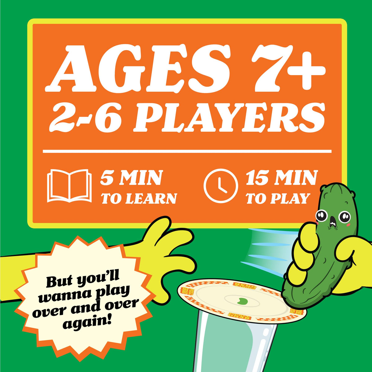 Exploding Kittens Pickle Grab family night game for 2–6 players.