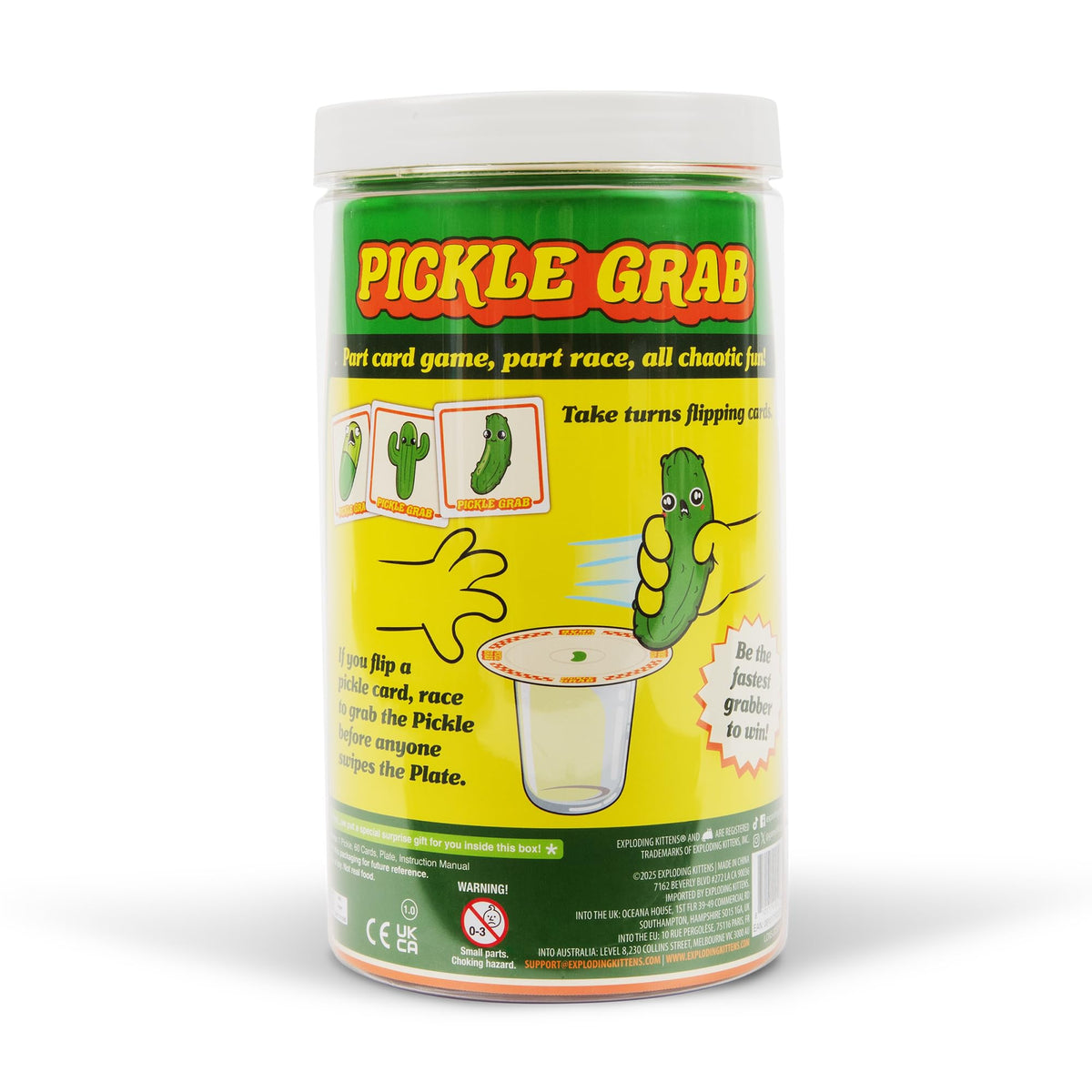 Exploding Kittens Pickle Grab play area suited for any flat surface.