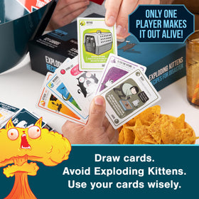 Cone of Shame prop from Exploding Kittens spices up turn-by-turn play.