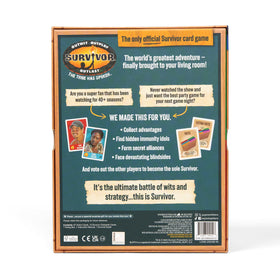 Exploding Kittens Survivor character cards display the tribe lineup for quick setup.
