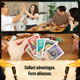 Exploding Kittens Survivor hidden immunity idol emphasizes strategic bluffing and alliances.