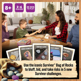 Exploding Kittens Survivor purple rocks highlighting key decisions
