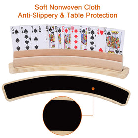 Exqline curved card holder anti-slip base for table stability