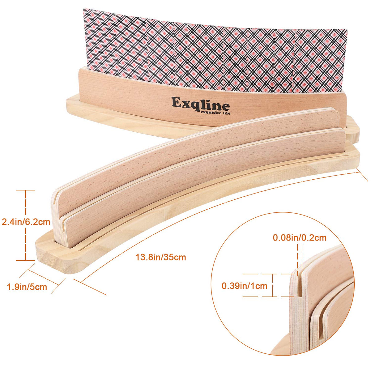 Exqline card holder with soft nonwoven bottom protects surfaces