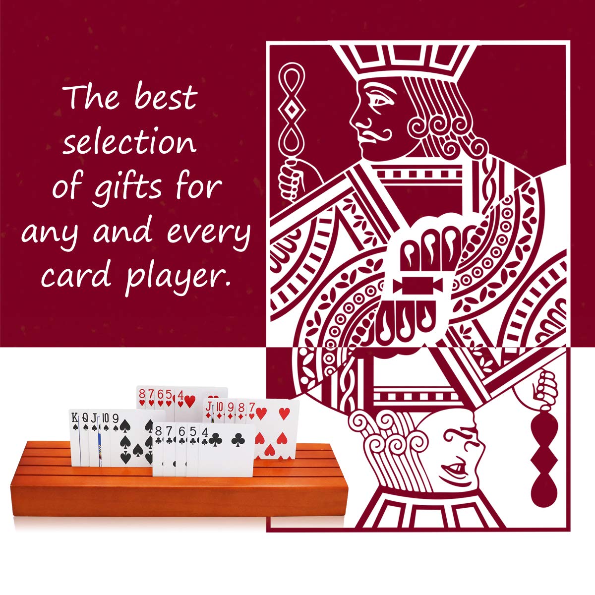 Exqline card tray anti-slip base protects table surface during play