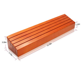 Exqline wooden holder 4-slot design close-up of smooth pine texture