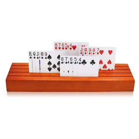 Exqline wooden card holder durable pine sturdy build for daily game nights