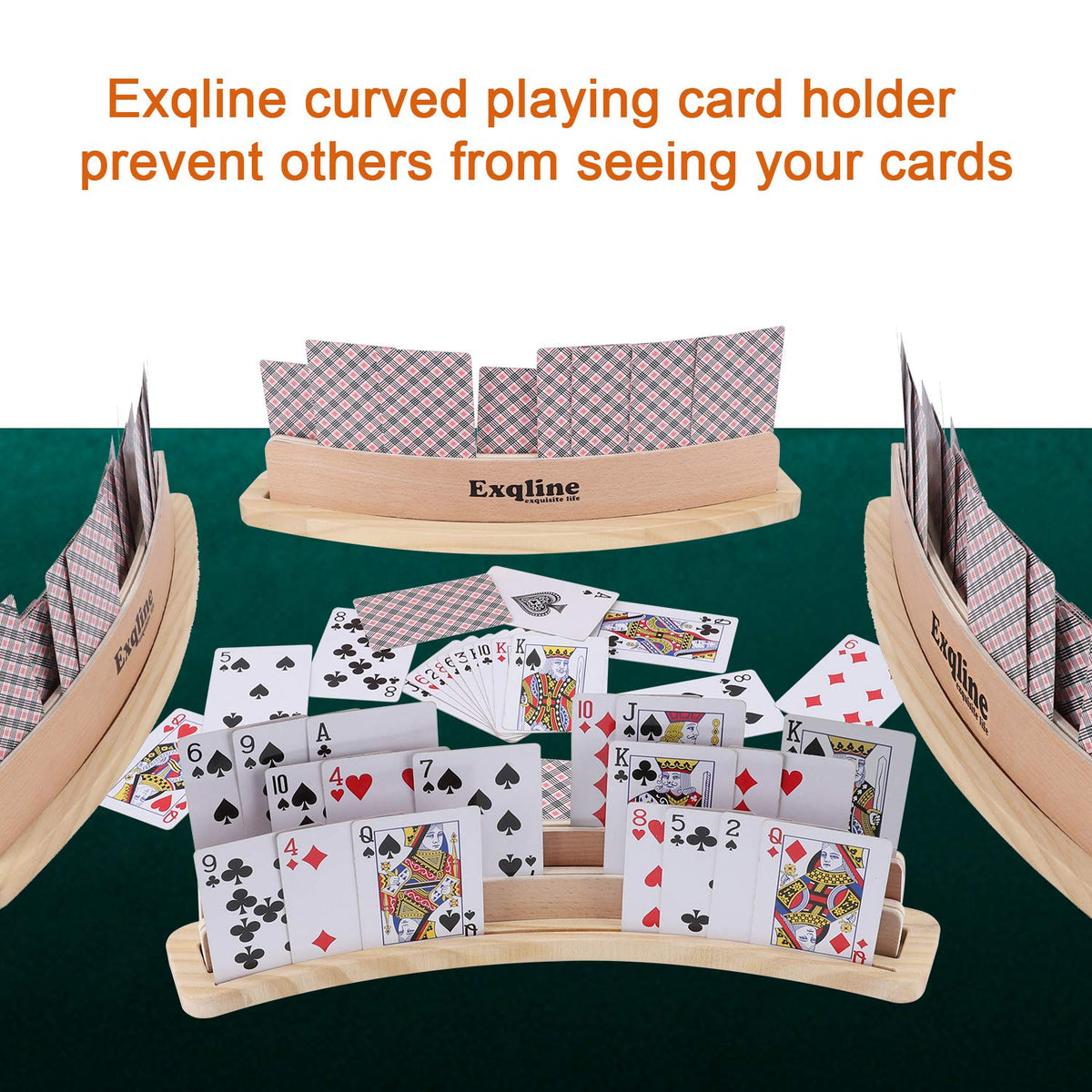 Exqline wooden card holder made from pine for durability