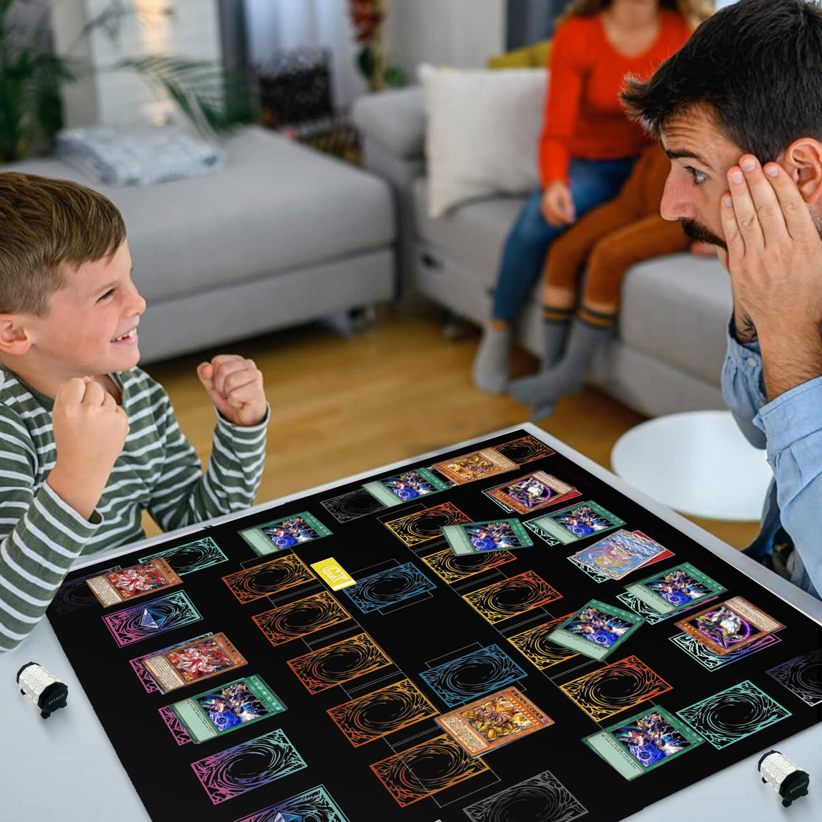 Extalas mat includes free counters and a storage bag for organization