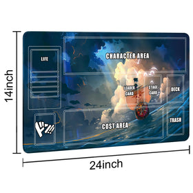 Extalas Playmat non-slip rubber surface keeps cards in place.