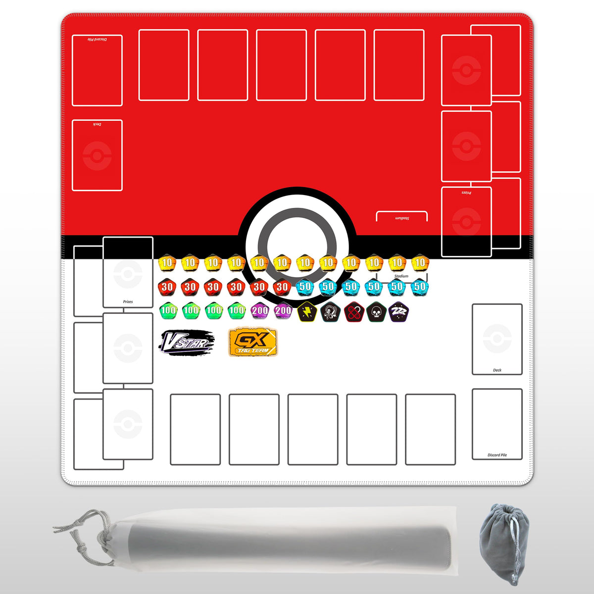 Extalas playmat with two-player layout for organized competitive setup