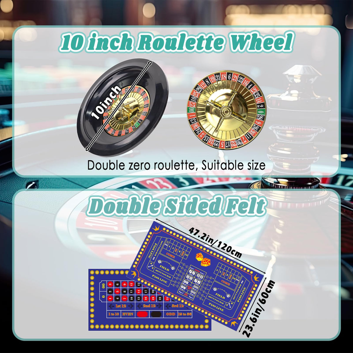 Extguds double-sided felt mat provides stable play surface