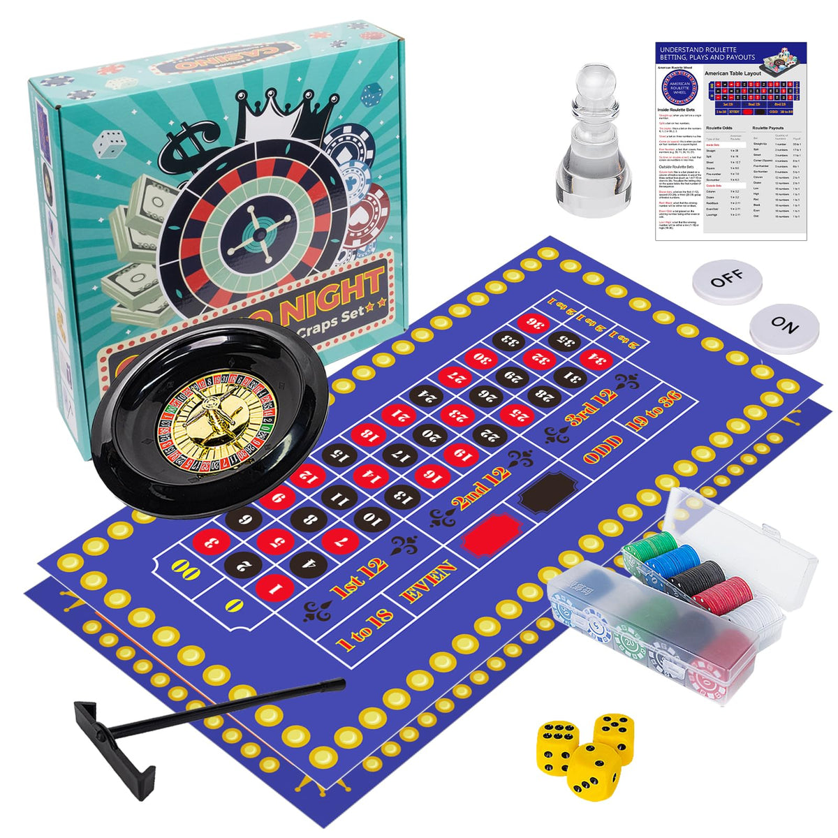 Extguds roulette wheel 10-inch in action for authentic casino-style home fun