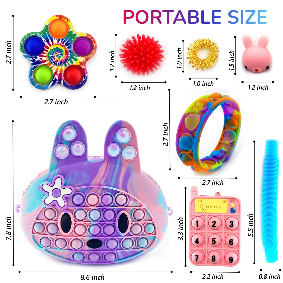 Exun acupressure rings provide soothing tactile interaction.
