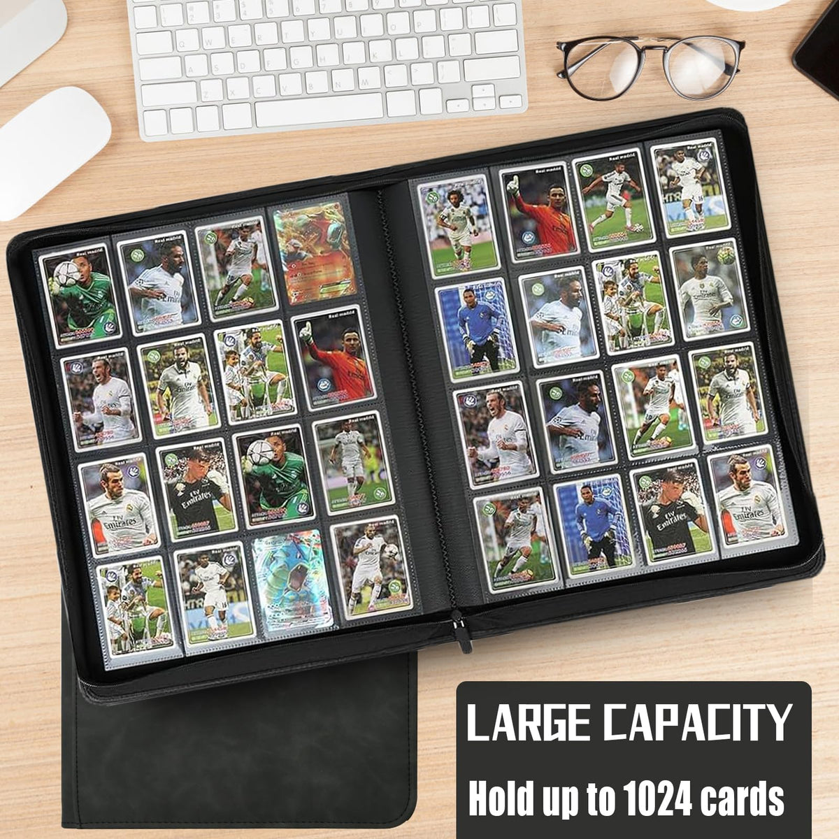 EYEGLEAM 1024 Pocket Card Binder black color matches any setup