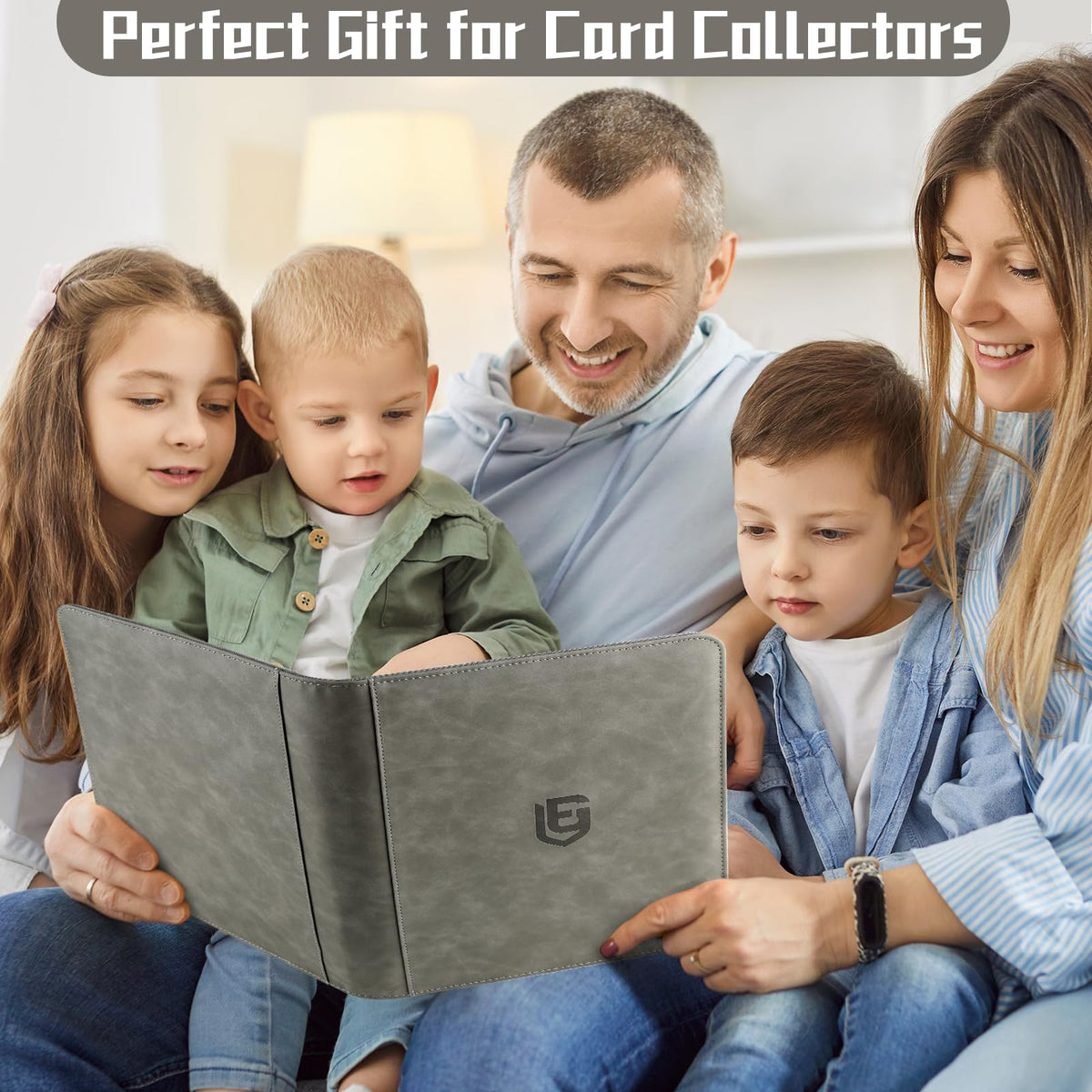 EYEGLEAM black PU leather card binder ready for collection display