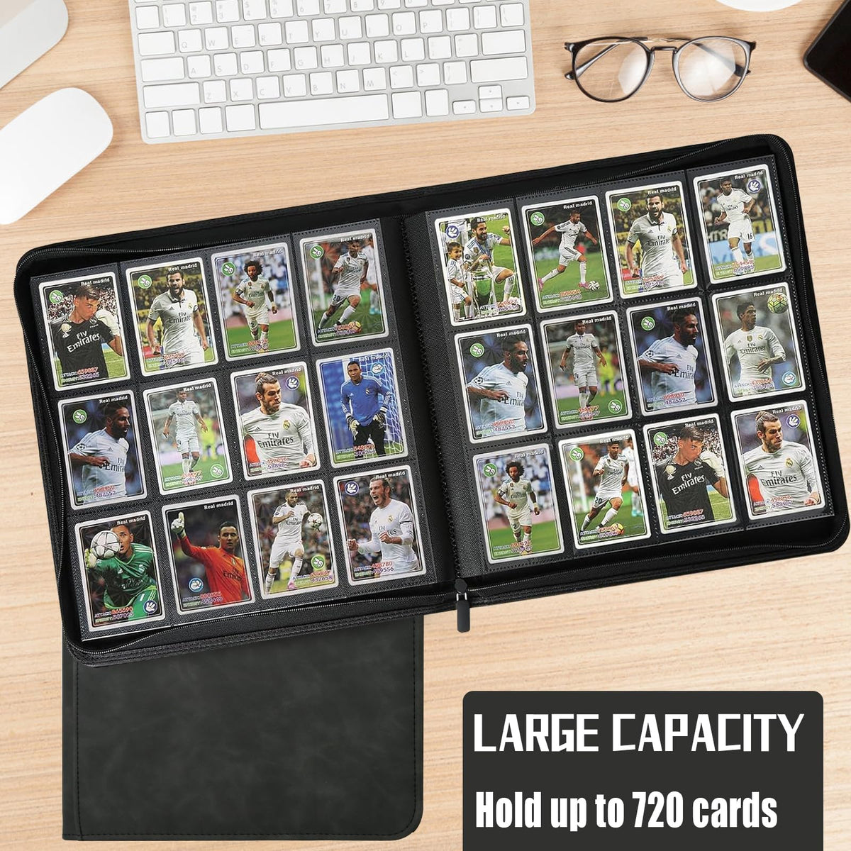 EYEGLEAM 720-card capacity binder suitable for MTG, Yu-Gi-Oh!, sports cards