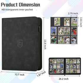 EYEGLEAM binder with side-loading pocket for secure card retention