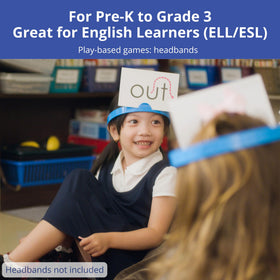 Eyewords Set 2 components image highlighting play based games to keep learners motivated.