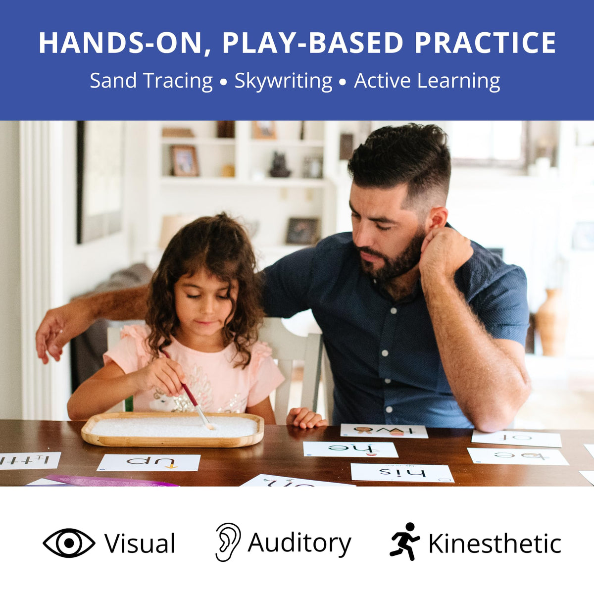Eyewords kinesthetic learning routine with see-say-do prompts for independent reading.