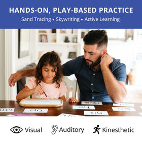 Eyewords kinesthetic learning routine with see-say-do prompts for independent reading.