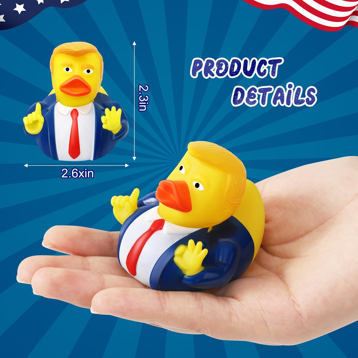 EYKOOW president rubber ducks ideal for bath time sensory play and imagination.