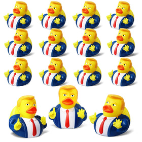 EYKOOW president rubber ducks on the dashboard add playful decor and conversation starters.