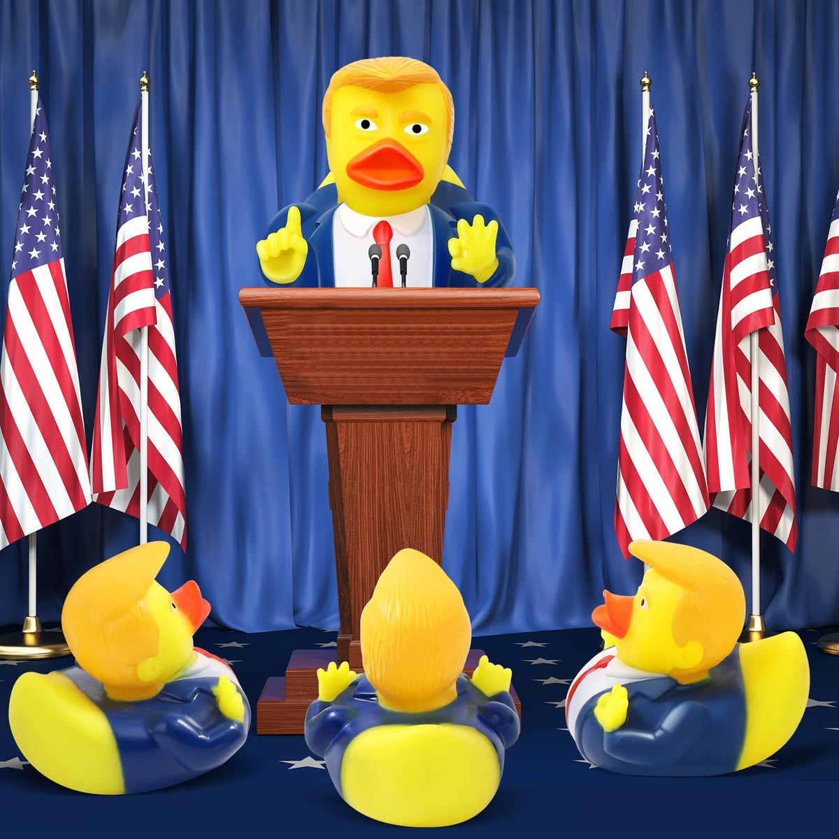 EYKOOW president rubber ducks as party favors spark laughter and photo-worthy moments.