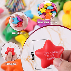 EYNDYN Christian star stress ball orange with quotes for calm during work.
