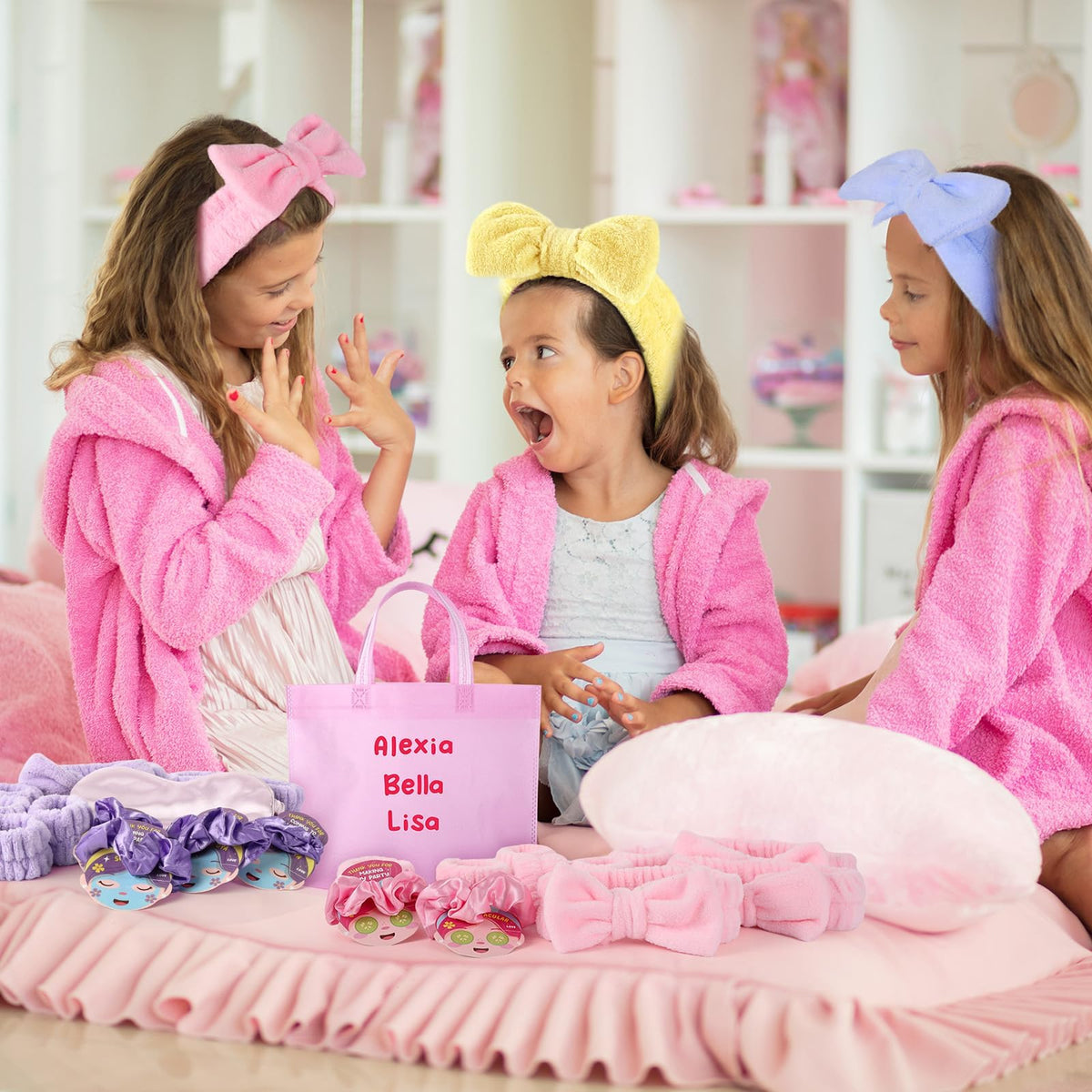EYNDYN satin hair scrunchies protect hair during activities and games