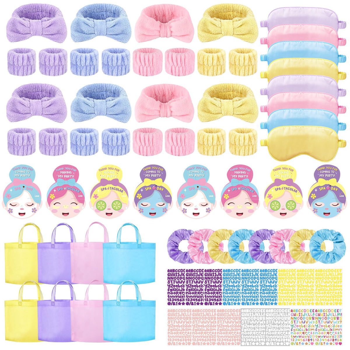 EYNDYN spa sleepover headbands provide soft comfort for overnight party fun