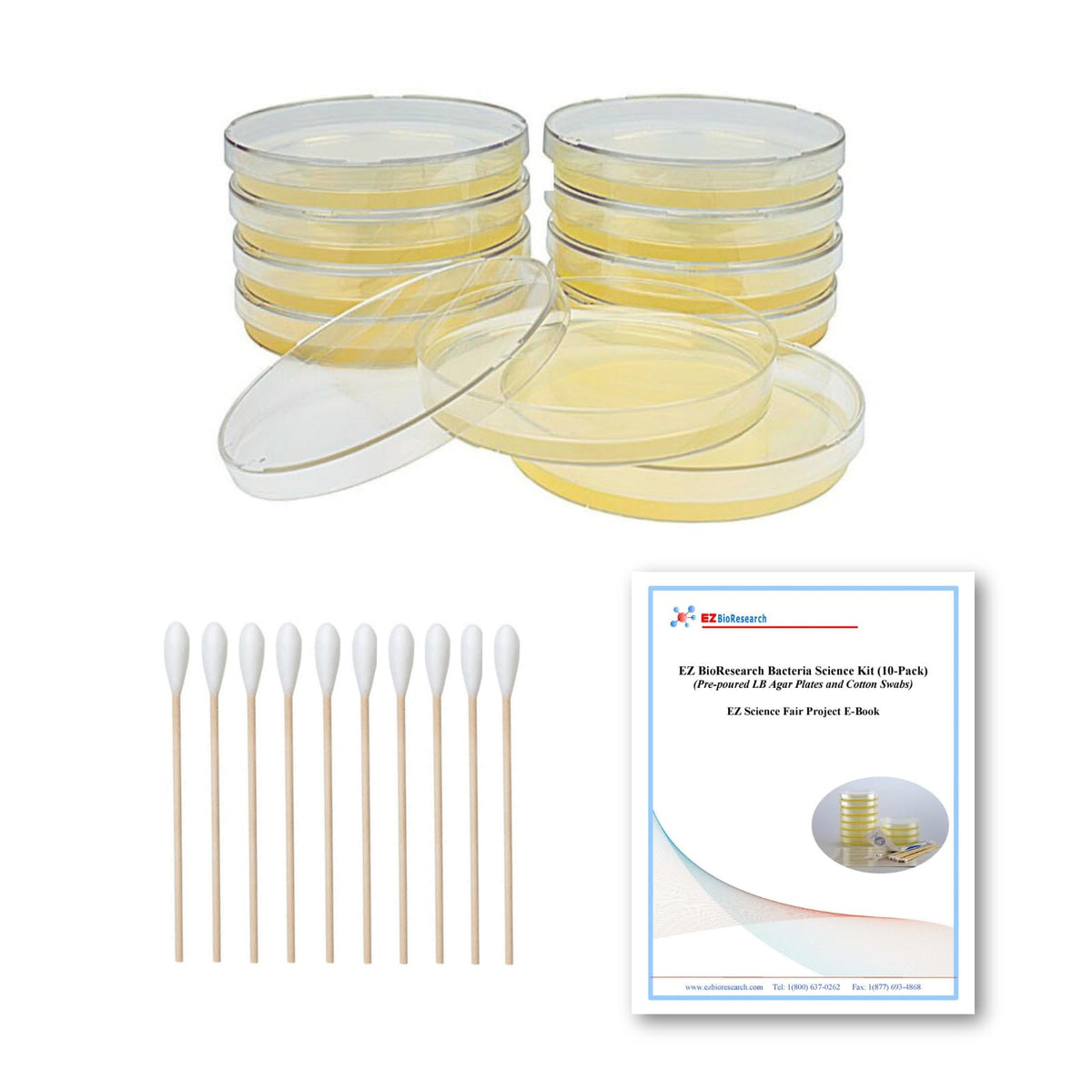 EZ BioResearch prepoured LB-agar plates ready for classroom experiments
