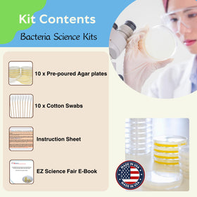 Sterile swabs included for clean sampling in science projects