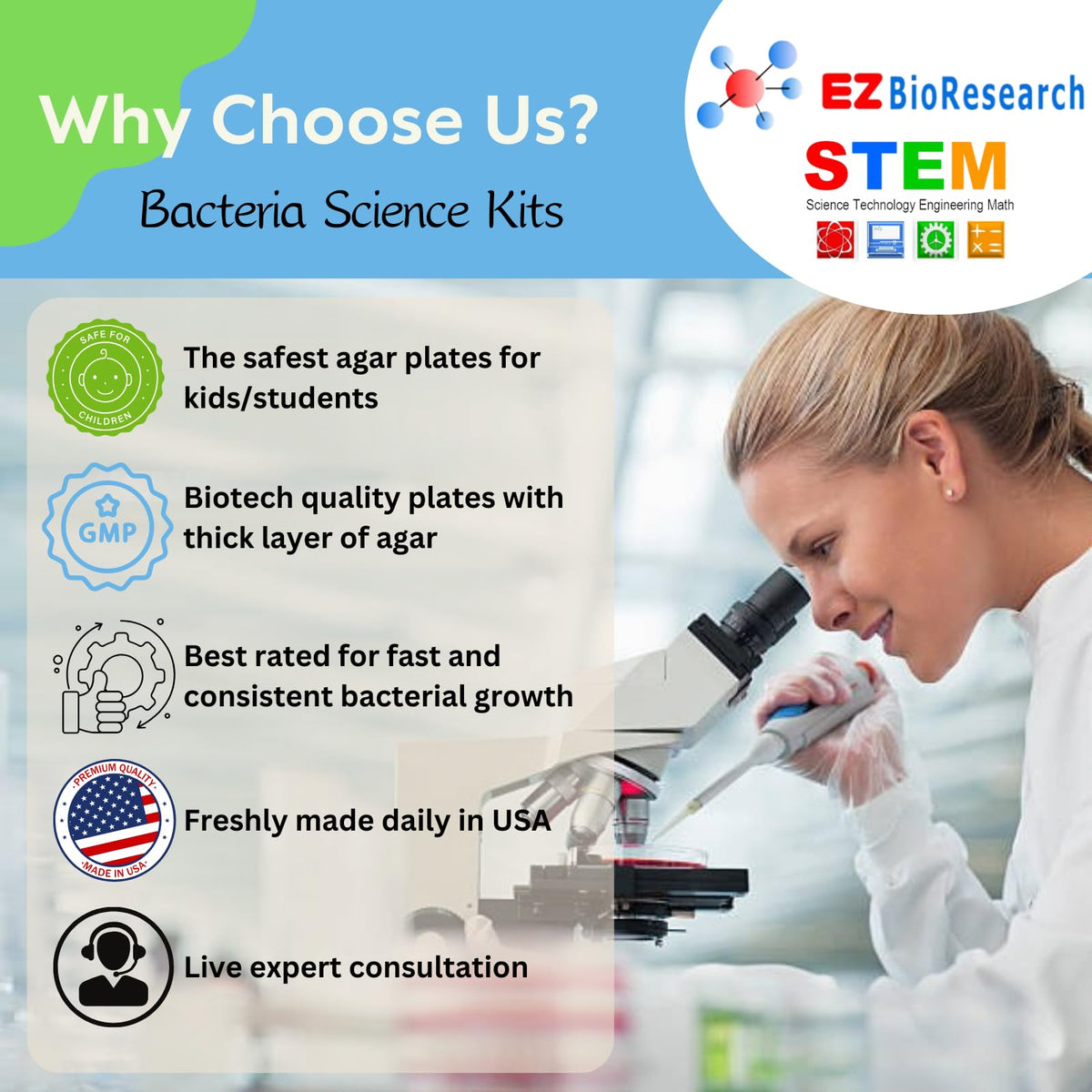 Support from PhD scientists via toll-free number