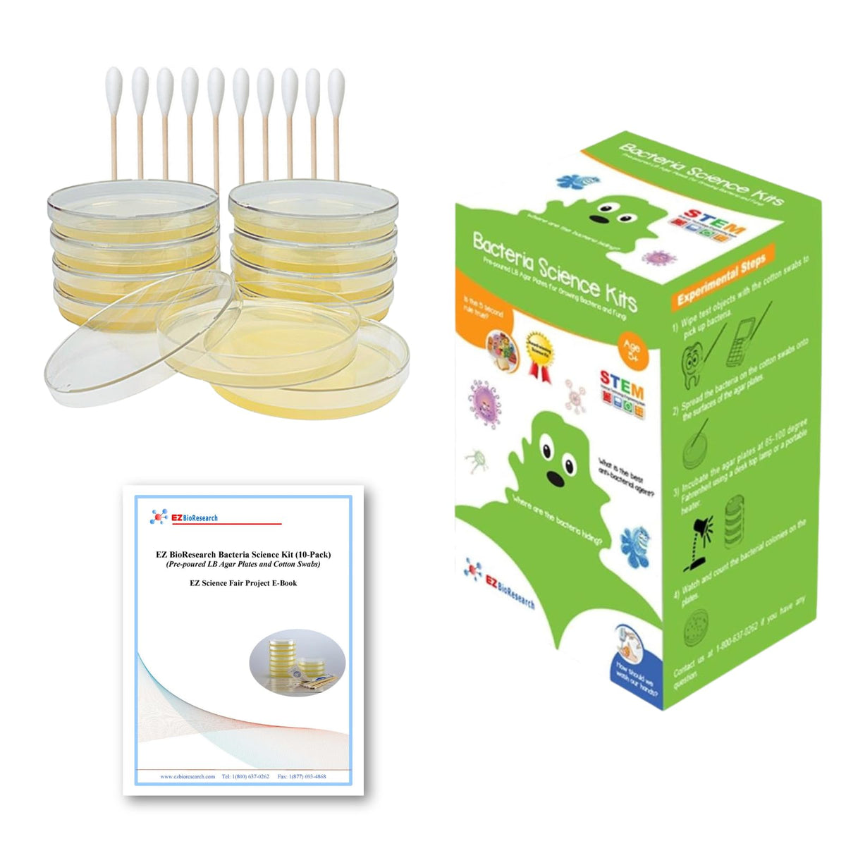EZ BioResearch prepoured LB-agar plates ready for experiments.