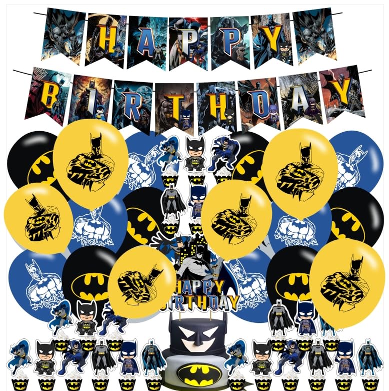 Ezcpigei Batman party banner ideal for birthday decor and photo-worthy moments