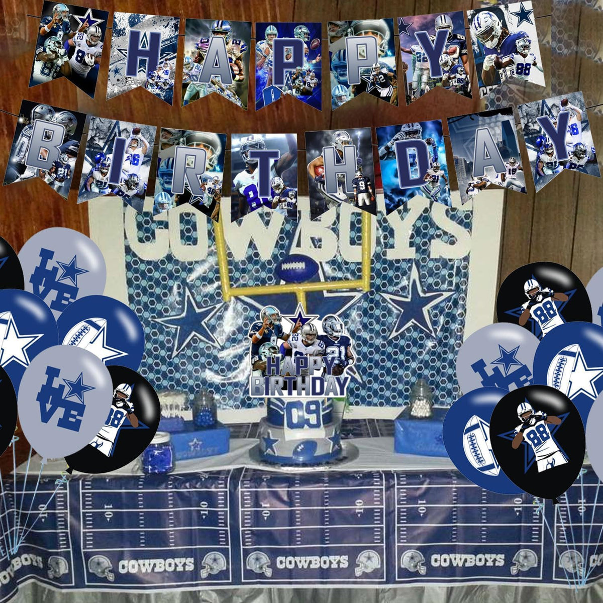Ezcpigei Cowboys large cake topper centerpiece