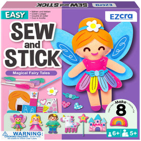 EZCRA Fairy Sewing Kit for Kids cover image showcasing a colorful, kid-safe crafting set