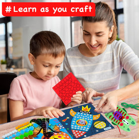EZCRA Kids Craft Box 3D puzzle encourages problem solving and spatial awareness.