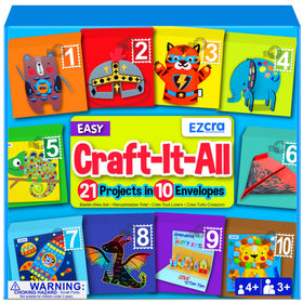 EZCRA Kids Craft Box lacing cards for fine motor practice and creative play.