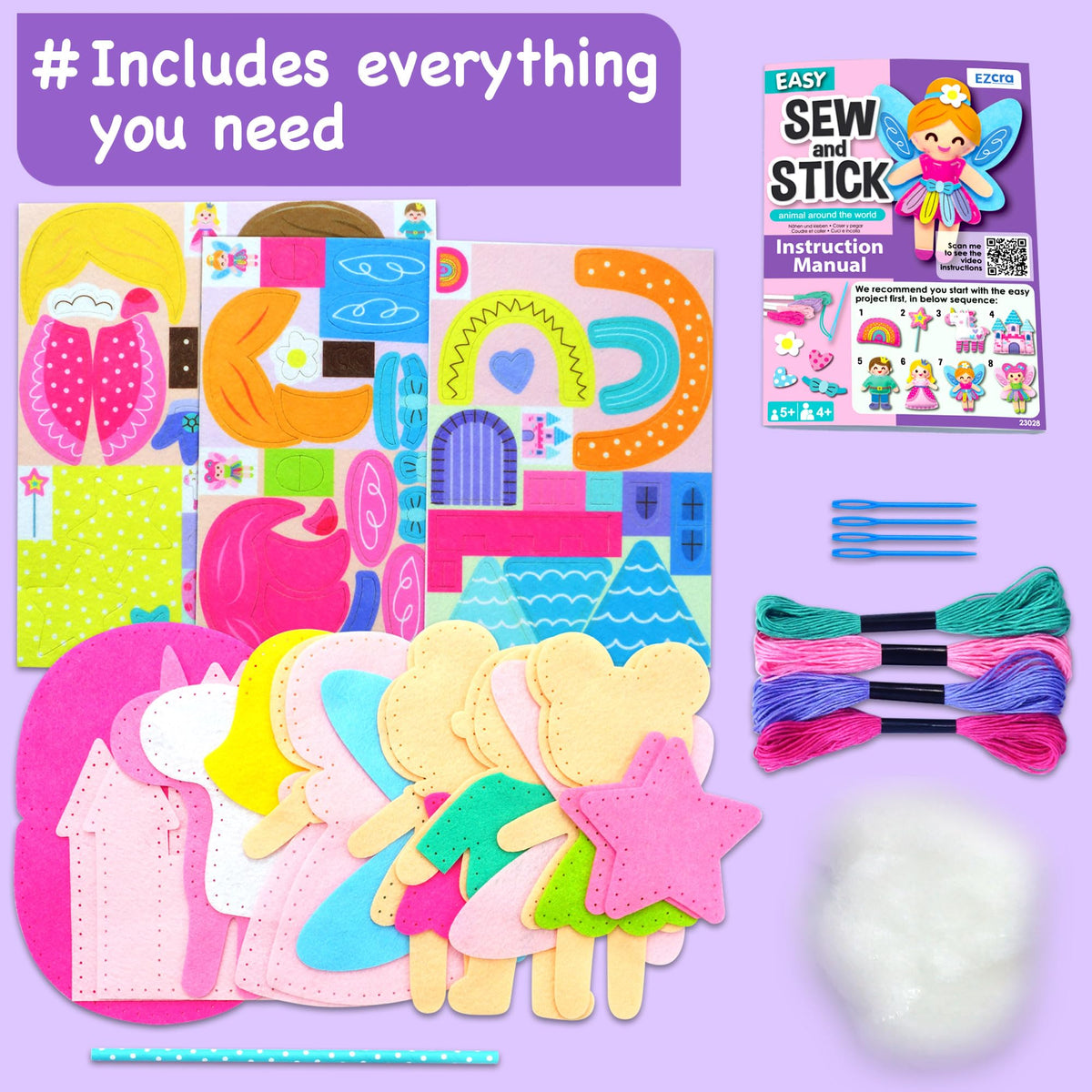EZCRA pre-cut shapes and holes image illustrating simple, mess-free setup